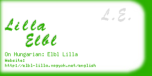 lilla elbl business card